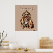 Glaube an dich selbst | Lion Vintag Inspiration Poster (Küche)