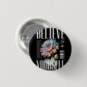 Glaube an dich selbst Logo-Design Button (Vorne & Hinten)