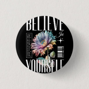 Glaube an dich selbst Logo-Design Button
