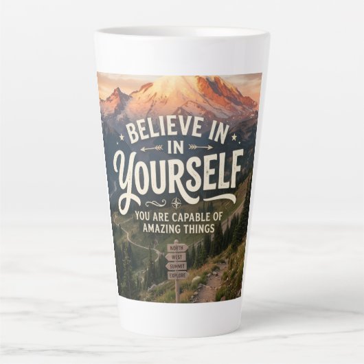 Glaube an dich selbst milchtasse (Vorderseite)