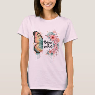 Glaube an dich selbst Motivationsdesign - Türkis O T-Shirt