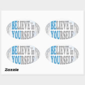 Glaube an dich selbst ovaler aufkleber (Blatt)