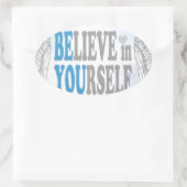 Glaube an dich selbst ovaler aufkleber (Tasche)