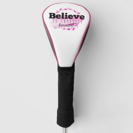 Glaube an dich selbst Pinke Wasserfarbe Motivieren Golf Headcover