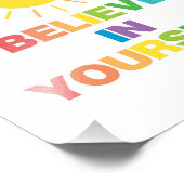 Glaube an dich selbst | Positives Zitat | Sun Fotodruck (Ecke)