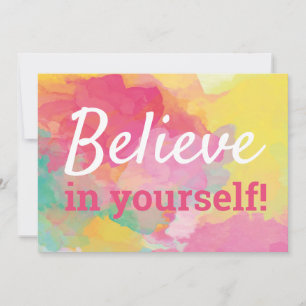 Glaube an dich selbst Positivität Inspirierende Zi Dankeskarte