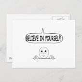 Glaube an dich selbst postkarte (Vorne/Hinten)