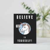Glaube an dich selbst postkarte (Stehend Vorderseite)