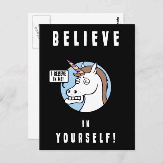 Glaube an dich selbst postkarte (Vorne/Hinten)