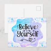Glaube an dich selbst postkarte (Vorne/Hinten)