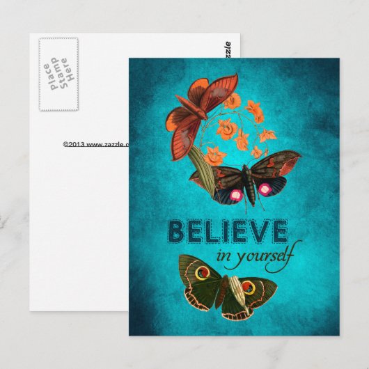 Glaube an dich selbst postkarte (Vorne/Hinten)