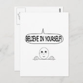 Glaube an dich selbst postkarte (Vorne/Hinten)