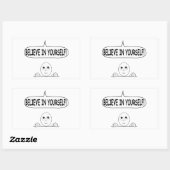 Glaube an dich selbst rechteckiger aufkleber (Blatt)