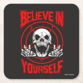 Glaube an dich selbst rechteckiger pappuntersetzer (Vorderseite)