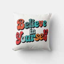 Glaube an dich selbst Retro Motivationszitat Typog