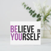Glaube an dich selbst - sei du - Motivierend Weish Postkarte (Stehend Vorderseite)