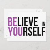 Glaube an dich selbst - sei du - Motivierend Weish Postkarte (Vorne/Hinten)