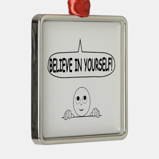 Glaube an dich selbst silbernes ornament (Rechts)
