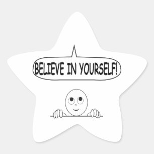 Glaube an dich selbst Stern-Aufkleber