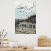 Glaube an dich selbst (Strand, Dünen, Zaun, Hafer Poster (Küche)