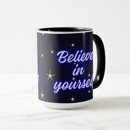 Glaube an dich selbst tasse (VorderseiteRechts)