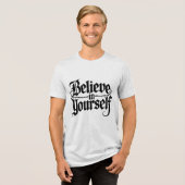 Glaube an dich selbst Tri-Blend shirt (Vorderseite voll)