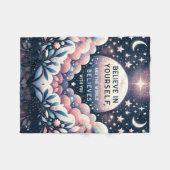 Glaube an dich selbst und den Willen der Welt Fleecedecke (Vorderseite (Horizontal))