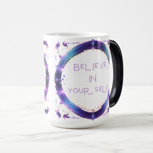 Glaube an dich selbst verwandlungstasse (VorderseiteRechts)