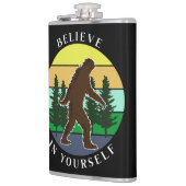 Glaube an dich selbst | Vintager Sonnenuntergang Flachmann (Links)