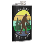 Glaube an dich selbst | Vintager Sonnenuntergang Flachmann (Rechts)