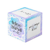 Glaube an dich selbst würfel (Vorderseite Schrägansicht)