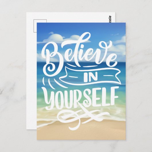 Glaube an dich selbst, Zitate Postkarte (Vorne/Hinten)