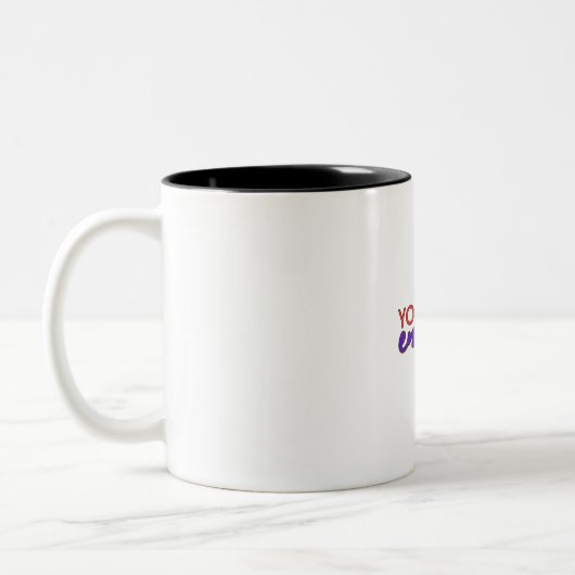 Glaube an dich selbst zweifarbige tasse (Links)