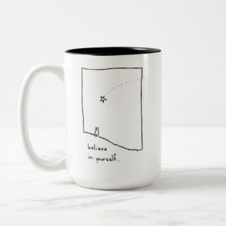 Glaube an dich selbst zweifarbige tasse