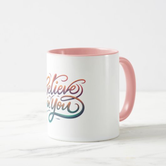 Glaube an dich tasse (VorderseiteRechts)