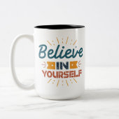 Glaube an dich! zweifarbige tasse (Links)