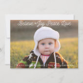 Glaube an die Freude Frieden Liebe Weihnachten Url (Vorderseite)