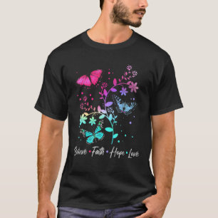 Glaube an die Hoffnung Liebe Butterfly T-Shirt