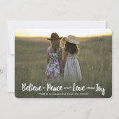 Glaube an die Liebe Frieden Freude Weihnachten Url (Vorderseite)