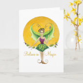 Glaube an die Magic Fairy Grußkarte Karte (Gelbe Blume)