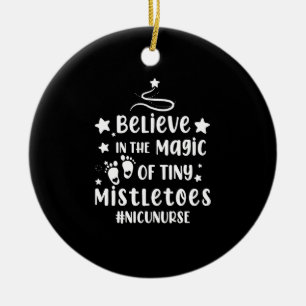 Glaube an die Magie der kleinen Mistelzweige Nicu  Keramik Ornament