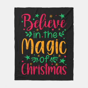 Glaube an die Magie der Weihnachten frohe Weihnach Fleecedecke