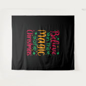 Glaube an die Magie der Weihnachten frohe Weihnach Wandteppich (Vorderseite (Horizontal))