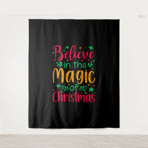 Glaube an die Magie der Weihnachten frohe Weihnach Wandteppich