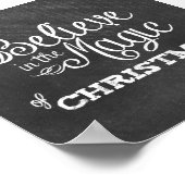 Glaube an die Magie der Weihnachtskhalkboard Poster (Ecke)