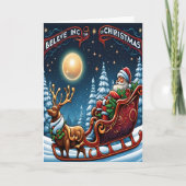 Glaube an die Magie der Weihnachtszeit Karte (Vorderseite)
