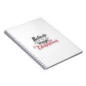 Glaube an die Magie der Weihnachtszeit Notizblock (Rechte Seite)