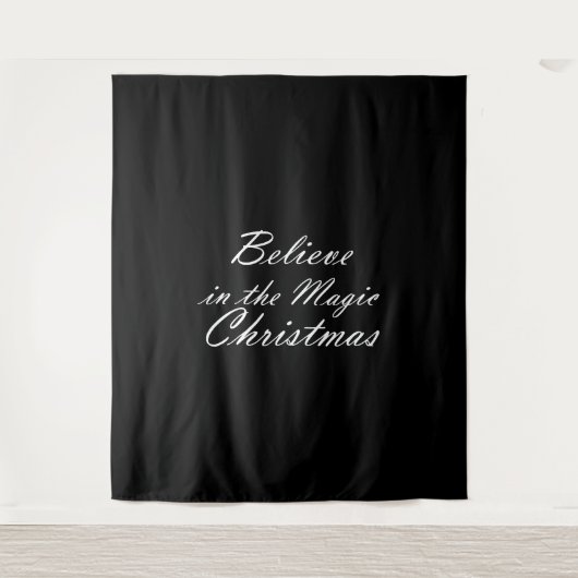 Glaube an die Magie der Weihnachtszeit Wandteppich (Vorderseite)