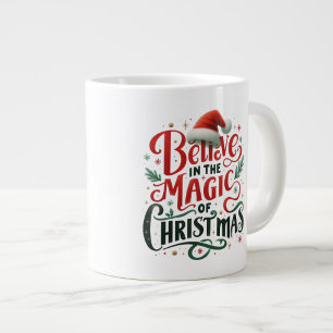 Glaube an die Magie des Weihnachts-Coffee-Liebhabe Jumbo-Tasse