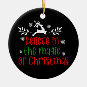 Glaube an die Magie des Weihnachtsbauers Keramik Ornament